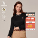 哈吉斯（HAZZYS）女裝 春秋款女【PHIZ系列】長(cháng)袖T恤衫女ABTSE0BCX06 黑色BK L (165/88A 40)