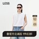 LESS【商場同款】2025夏新款簡約棉質(zhì)圓領(lǐng)膠印無袖T恤女2P4113150 101漂白 S