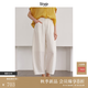 旅途原品ltyp 真絲可水洗干絲立體分割奶奶褲 極簡(jiǎn)八分休閑褲女秋 象牙白 S