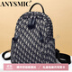 ANYSMIC輕奢侈品牌包包女包高檔印花雙肩包女士旅行背包新款大學(xué)生書(shū)包 極夜黑 28.5*31*12(cm)