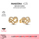 潘多拉（PANDORA）閃耀心形永恒符號耳釘金色的心時(shí)尚母親七夕情人節(jié)禮物送女友