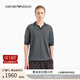 EMPORIO ARMANI/阿瑪尼官方旗艦?zāi)惺慷绦淙R賽爾提花針織衫海鷗領(lǐng)Polo衫七夕 F8048-灰綠色 L  (推薦：150-165斤)