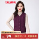 鴨鴨中年羽絨馬甲簡(jiǎn)約女士休閑百搭舒適內外可搭保暖背心KL 紫色 3XL (180)