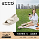 愛(ài)步（ECCO）涼鞋女 夏季軟底泡芙鞋交叉帶厚底拖鞋外穿 科摩206653 石灰色20665301378 37