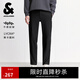 杰克·瓊斯（JACK&JONES）25年男裝秋冬褲子男直筒零壓褲加絨長褲商務(wù)休閑褲免燙易打理男褲 黑色037 四季款 34 180