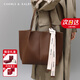 CAKNLS KALRY輕奢包包女款2025年單肩包托特女包奢侈品牌生日禮物送女友老婆 棕色 2024新款禮盒裝