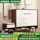 悠源諾品實(shí)木鞋柜家用門(mén)口入戶(hù)柜換鞋凳一體靠墻可定制入戶(hù)鞋柜大容量鞋架 【深胡桃+白】120長(cháng)鞋柜+換鞋凳