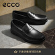 愛步（ECCO）休閑皮鞋男 通勤軟底舒適樂福鞋 S 輕巧莫克系列540534 黑色40