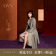 OVV【孫儷同款】2024秋冬新款女裝暗門襟翻領(lǐng)長款羊毛風(fēng)衣 焦栗色 M