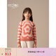ERDOS KIDS鄂爾多斯童裝圓領(lǐng)小花朵可愛女童套衫羊絨衫 橘粉 110cm 110/56