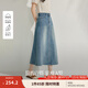 茵曼（INMAN）【萊賽爾】復(fù)古牛仔半身裙2025夏季新款高腰顯瘦a字中長(zhǎng)牛仔裙 牛仔藍(lán)【好評(píng)返現(xiàn)】 L