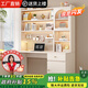 達(dá)木軒電腦桌臺式桌子書桌書柜組合帶書架一體實木書桌學(xué)習(xí)桌 【奶油白抽屜在右】實木生態(tài)板 100*60*183cm
