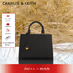 CHARLES&KEITH吊牌大容量托特包手提單肩送媽媽包包女包生日禮物CK2-50160152 Black黑色 L