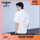 BOY LONDON【月色玄鷹】25新款春夏情侶款潮牌T恤短袖POLO衫N01019 米白色 M