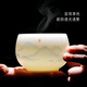 融俊羊脂玉白瓷主人杯茶杯個(gè)人專用高端生日禮物男送爸爸領(lǐng)導(dǎo)退休禮物 手繪江山杯170ml