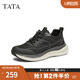 TATA休閑運(yùn)動(dòng)鞋男鞋輕便無系帶透氣跑步鞋2025夏新款VMQ01BM5 黑色 39