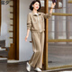 富夕年輕媽媽春裝洋氣套裝2026新款中年女裝春秋運動(dòng)服外套上衣兩件套 卡其兩件套 3XL 建議120-130斤