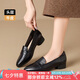 ZHR頭層牛皮單鞋女經(jīng)典中口樂(lè)福鞋職場(chǎng)商務(wù)皮鞋工作女鞋子KM18黑色38
