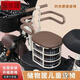 安俊晟電動(dòng)車(chē)座椅踏板前置儲物小孩扶手安全座椅儲物電瓶車(chē)座椅 白免安裝扶手+半圍+儲籃+緊繩器
