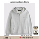 ABERCROMBIE & FITCH男裝女裝情侶裝25春季經典小麋鹿運動風寬松連帽衛(wèi)衣KI122-5251 淺麻灰色 M (180/100A)