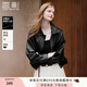香影黑色皮衣外套女小個(gè)子2025秋季新款高級感酷颯風(fēng)短款pu皮夾克 黑色 L 165/88A/110-125斤