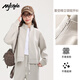 MJ STYLE立領(lǐng)開(kāi)衫外套女2025秋季寬松休閑百搭短款小個(gè)子運(yùn)動(dòng)風(fēng)長(zhǎng)袖上衣