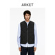 ARKET男裝 絎縫拉鏈背心馬甲棉服黑色0989408001 黑色 M 175/100A