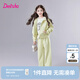 笛莎（DEESHA）童裝兒童女童套裝2025秋季新款中大童寬松休閑運動針織套裝 淺豆綠 130