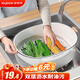 佳幫手瀝水籃洗菜籃子雙層洗水果籃廚房洗菜盆水果盤 小號