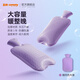 samply熱水袋注水熱敷專(zhuān)用大號加厚防爆被窩腳手暖水袋暖肚子 【送同色布套】斜格香芋紫2L 2000ml