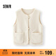 森馬（Semir）馬甲女冬季仿羊羔毛雙面穿圓領(lǐng)內搭2025慵懶復古上衣109725103003