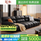 冠私（Guansi）沙發(fā)客廳2025新款意式極簡(jiǎn)大象耳朵沙發(fā)現代簡(jiǎn)約松弛感生態(tài)皮沙發(fā) 三人位【2.2米】【兩框架】 生態(tài)皮+高回彈海綿座包