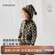 babylove嬰幼兒毛衣外套春秋保暖純棉開衫寶寶連帽上衣休閑春季外出服 格物致知 80 cm