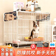 鉑吶苓狗籠子大中小型犬折疊便攜貓籠子貓咪兔雞籠帶廁所狗圍欄寵物籠子