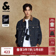 杰克·瓊斯（JACK&JONES）25年秋季外套男士裝寬松潮流休閑品質(zhì)夾克撞色翻領(lǐng)原色牛仔外套男 A13 深牛仔藍(lán) L 180