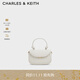 CHARLES&KEITH奶油色柔軟繩結手提斜挎包生日禮物CK2-50782623 Cream奶白色 S