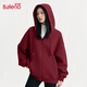 班尼路（Baleno）美式復古街頭高級感廓形連帽開(kāi)衫女2025新款潮流衛衣外套女裝上衣
