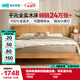 林氏家居實(shí)木床全實(shí)木床原木風(fēng)雙人床北歐風(fēng)臥室床主臥大床家具床1.5x2米