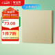 公牛（BULL）智能開關(guān) 語音/手動控制 無需聯(lián)網(wǎng) 一位遙控開關(guān) 金色GTQ112