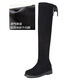 葉余春秋長(cháng)靴女平底過(guò)膝靴大碼防滑彈力靴舒適百搭學(xué)生高靴冬加絨靴子 黑色單里 34