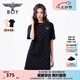 BOY LONDON春夏女款T恤裙?jié)M印潮牌直筒連衣裙W17906 黑色 M