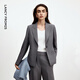 朗姿【大女主】朗姿直筒修身高級感休閑西裝女2025年秋季新款西裝 星月灰色 M
