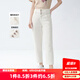 艾諾絲雅詩(shī)夏季新品純棉高腰三?？郯咨欧峙Ｗ醒?0423202 奶油米 S