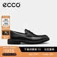 愛步（ECCO）*樂福鞋男 牛皮男士休閑皮鞋商務(wù)鞋英倫一腳蹬皮鞋都市倫敦525654 黑色52565401001 41
