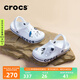crocs卡駱馳洞洞鞋貝雅卡駱班輕便耐磨一腳蹬休閑鞋|205089 白/深藍-126 37 /38(230mm)