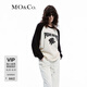 MO&Co.春秋美式復(fù)古寬松毛衣紅色摩安珂 米白色 XS 155