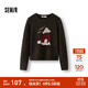 森馬（Semir）毛衣女冬季設(shè)計(jì)感萌寵提花軟糯上衣2025新款可愛趣味小眾毛衫 咖色調(diào)00355 M