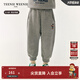 Teenie Weenie Kids小熊童裝24秋季款男女寶寶熊耳朵大屁屁褲 中灰色加絨款 120 cm