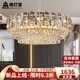 格燈堡輕奢風(fēng)水晶吊燈客廳主燈2025高級感餐廳燈大全家用裝飾豪華燈具 直徑60cm-三色光
