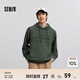 森馬衛衣男校園風(fēng)寬松抽繩連帽上衣春季時(shí)尚字母刺繡插肩袖裝 豆沙綠40051 170/88A/M